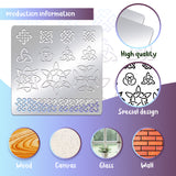 Globleland Stainless Steel Cutting Dies Stencils, for DIY Scrapbooking/Photo Album, Decorative Embossing DIY Paper Card, Matte Stainless Steel Color, Knot Pattern, 156x156mm