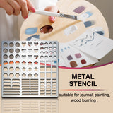 Globleland Stainless Steel Metal Stencils, for DIY Scrapbooking/Photo Album, Decorative Embossing DIY Paper Card, Matte Stainless Steel Color, Geometric Pattern, 156x156x0.5mm