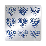 Globleland Leaf Theme Stainless Steel Metal Stencils, for DIY Scrapbooking/Photo Album, Decorative Embossing DIY Paper Card, Matte Stainless Steel Color, Heart Pattern, 156x156x0.5mm
