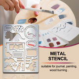 Globleland Custom Stainless Steel Metal Cutting Dies Stencils, for DIY Scrapbooking/Photo Album, Decorative Embossing, Matte Stainless Steel Color, Dinosaur, 140x190mm