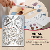 Globleland Custom Stainless Steel Metal Cutting Dies Stencils, for DIY Scrapbooking/Photo Album, Decorative Embossing, Matte Stainless Steel Color, Flower, 140x190mm