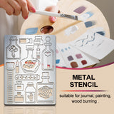 Globleland Custom Stainless Steel Metal Cutting Dies Stencils, for DIY Scrapbooking/Photo Album, Decorative Embossing, Matte Stainless Steel Color, Bottle, 140x190mm