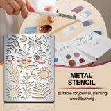 Globleland Custom Stainless Steel Metal Cutting Dies Stencils, for DIY Scrapbooking/Photo Album, Decorative Embossing, Matte Stainless Steel Color, Leaf, 140x190mm