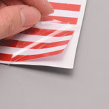 Globleland Plastic Wall Stickers, with Adhesive Tape, For Car Decorations, The American National Flag, Red, 15x9x0.02cm, 2pcs/sheet
