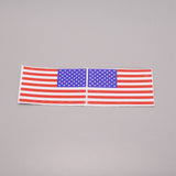 Globleland Plastic Wall Stickers, with Adhesive Tape, For Car Decorations, The American National Flag, Red, 15x9x0.02cm, 2pcs/sheet