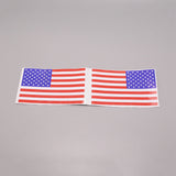 Globleland Plastic Wall Stickers, with Adhesive Tape, For Car Decorations, The American National Flag, Red, 20.4x12.1x0.02cm, 2pcs/sheet