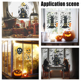 Globleland PVC Plastic Window Sticker Decorations, Wall Home Halloween Party Decorations, Halloween Themed Pattern, 30x20.1x0.05cm, 6 sheets/set