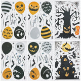 Globleland PVC Plastic Window Sticker Decorations, Wall Home Halloween Party Decorations, Halloween Themed Pattern, 30x20.1x0.05cm, 6 sheets/set