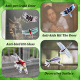 Globleland Waterproof PVC Anti-collision Window Stickers, Glass Door Protection Window Stickers, Mixed Dragonfly Patterns, Mixed Color, 8.8~14.5x8.3~13.7x0.05cm, 12pcs/set