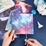 Globleland 24Pcs 12 Styles Scrapbook Paper Pads, for DIY Album Scrapbook, Background Paper, Diary Decoration, Starry Sky Pattern, 15.2x15.2x0.01cm, about 2pcs/style