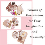 Globleland DIY Greeting Card Making Kits, including Paper Cards, Envelope, Craft Paper, Rhibbon and Sequin, Sienna, Style 2 Card: 115x170x1mm