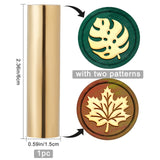 15mm 2 Sides Mini Brass Sealing Stamp (Tortoise Leaf Maple Leaf)