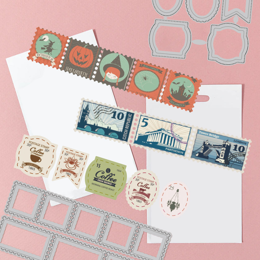 GLOBLELAND Stamp Postmark Postcard Clear Stamps for DIY Scrapbooking Big  Size Silicone Clear Stamp Seals for Cards Making Photo Journal Album
