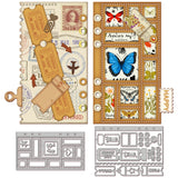 Retro Stamp Theme Butterfly Cutting Dies