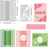 Globleland Carbon Steel Cutting Dies Stencils, for DIY Scrapbooking, Photo Album, Decorative Embossing, Paper Card, Matte Platinum Color, with Word Thank you, Pattern, 8.5~9.3x5.4~12.7x0.08cm