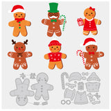 Globleland Christmas Theme Carbon Steel Cutting Dies Stencils, for DIY Scrapbooking, Photo Album, Decorative Embossing, Paper Card, Matte Platinum Color, Gingerbread Man Pattern, 9.1~9.4x11.1~12.3x0.08cm, 2pcs/set