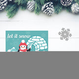 Globleland 2Pcs 2 Styles Christmas Theme Carbon Steel Cutting Dies Stencils, for DIY Scrapbooking, Photo Album, Decorative Embossing Paper Card, Stainless Steel Color, Matte Style, Penguin Pattern, 8.2~14.1x9.8~15.9x0.08cm, 1pc/style