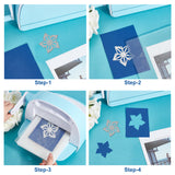 Globleland 2Pcs 2 Styles Carbon Steel Cutting Dies Stencils, for DIY Scrapbooking, Photo Album, Decorative Embossing Paper Card, Stainless Steel Color, Star Pattern, 8~12.4x6.7~9.9x0.08cm, 1pc/style