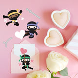 Globleland 2Pcs 2 Styles Valentine's Day Theme Carbon Steel Cutting Dies Stencils, for DIY Scrapbooking, Photo Album, Decorative Embossing Paper Card, Stainless Steel Color, Anchoret with Heart, Human Pattern, 7.1~11x9.3~11.5x0.08cm, 1pc/style