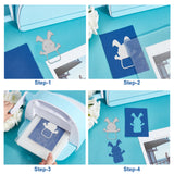 Globleland 2Pcs 2 Styles Carbon Steel Cutting Dies Stencils, for DIY Scrapbooking, Photo Album, Decorative Embossing Paper Card, Rabbit-Shaped Box with Easter