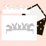 Globleland 2Pcs 2 Styles Carbon Steel Cutting Dies Stencils, for DIY Scrapbooking, Photo Album, Decorative Embossing Paper Card, Stainless Steel Color, Easter Egg & Rabbit & Word Happy Easter Day, Easter Theme Pattern, 3~15.9x10.7~15.1x0.08cm, 1pc/style