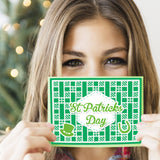 Globleland 3Pcs 3 Styles Saint Patrick's Day Carbon Steel Cutting Dies Stencils, for DIY Scrapbooking, Photo Album, Word & Shamrock & Top Hat, Saint Patrick's Day Themed Pattern