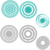 Globleland 3Pcs 3 Styles Carbon Steel Cutting Dies Stencils, for DIY Scrapbooking, Photo Album, Decorative Embossing Paper Card, Stainless Steel Color, Round Pattern, 85~110x0.8mm, 1pc/style