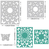 Globleland 3Pcs 3 Styles Carbon Steel Cutting Dies Stencils, for DIY Scrapbooking, Photo Album, Decorative Embossing Paper Card, Stainless Steel Color, Butterfly Pattern, 41~138x55~109x0.8mm, 1pc/style