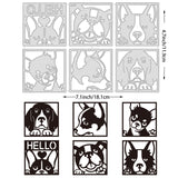 Globleland Carbon Steel Cutting Dies Stencils, for DIY Scrapbooking, Photo Album, Decorative Embossing Paper Card, Stainless Steel Color, Dog Pattern, 181x119x0.8mm