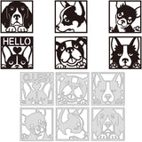 Globleland Carbon Steel Cutting Dies Stencils, for DIY Scrapbooking, Photo Album, Decorative Embossing Paper Card, Stainless Steel Color, Dog Pattern, 181x119x0.8mm