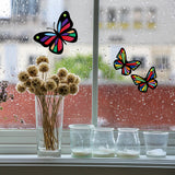 Globleland PVC Window Sticker, for Home Decoration, Square, Butterfly Pattern, 16x16x0.03cm, 2pcs/style, 4 styles, 8pcs/set