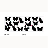 Globleland 16 Sheets 4 Styles Waterproof PVC Colored Laser Stained Window Film Static Stickers, Electrostatic Window Stickers, Rectangle, Butterfly Pattern, 330x830mm