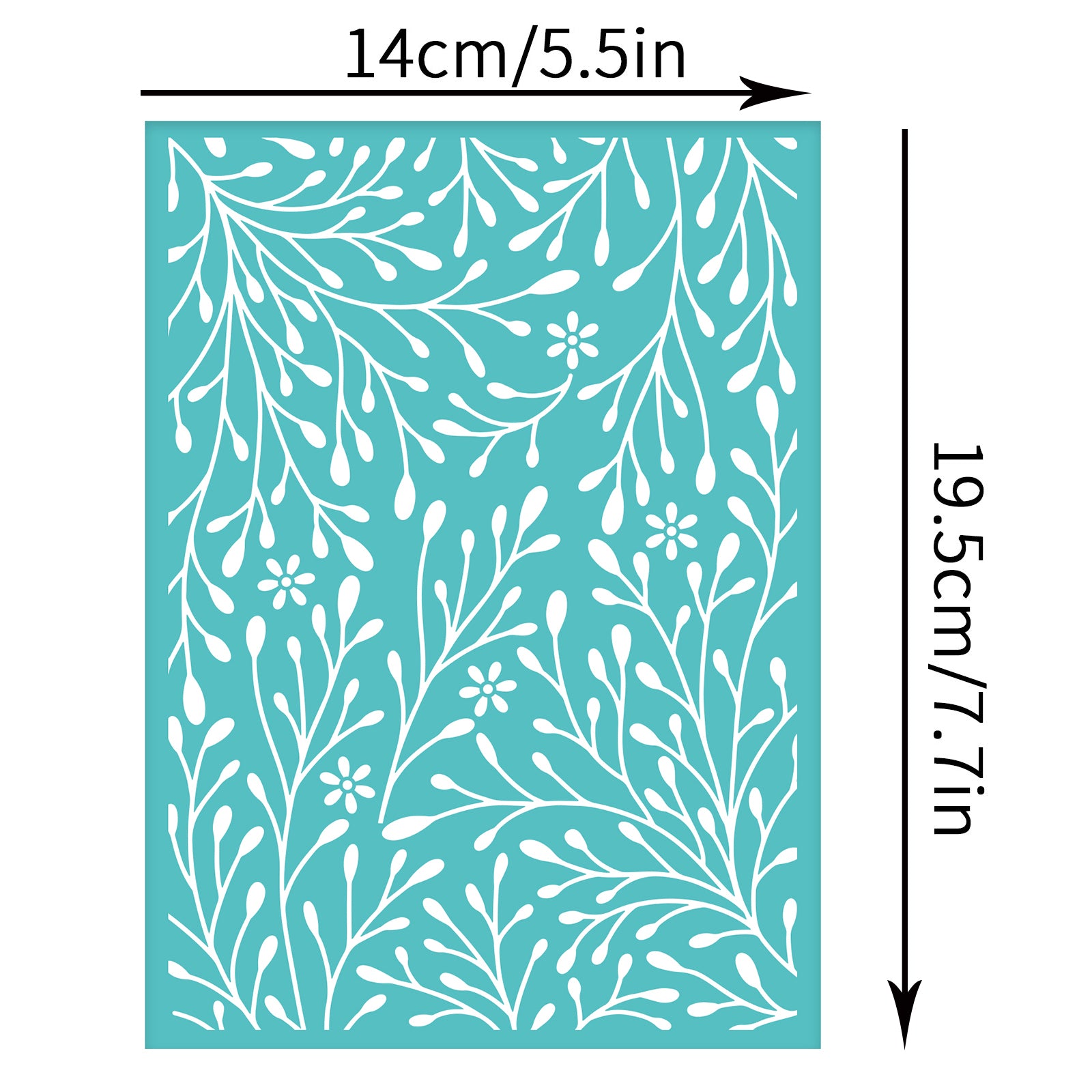 Globleland Self-Adhesive Silk Screen Printing Stencil, for Painting on Wood, DIY Decoration T-Shirt Fabric, Turquoise, Leaf Pattern, 195x140mm