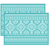 Globleland Self-Adhesive Silk Screen Printing Stencil, for Painting on Wood, DIY Decoration T-Shirt Fabric, Turquoise, Tribal Theme Pattern, 195x140mm