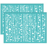 Globleland Self-Adhesive Silk Screen Printing Stencil, for Painting on Wood, DIY Decoration T-Shirt Fabric, Turquoise, Tree Pattern, 195x140mm