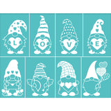 Globleland Self-Adhesive Silk Screen Printing Stencil, for Painting on Wood, DIY Decoration T-Shirt Fabric, Turquoise, Valentine's day Themed Pattern, 220x280mm