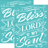 Globleland Self-Adhesive Silk Screen Printing Stencil, for Painting on Wood, DIY Decoration T-Shirt Fabric, Turquoise, Word, 280x220mm