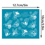 Globleland Silk Screen Printing Stencil, for Painting on Wood, DIY Decoration T-Shirt Fabric, Bees Pattern, 10x12.7cm