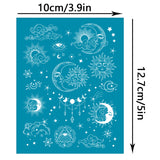Globleland Silk Screen Printing Stencil, for Painting on Wood, DIY Decoration T-Shirt Fabric, Moon Pattern, 10x12.7cm