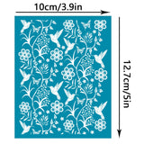 Globleland Silk Screen Printing Stencil, for Painting on Wood, DIY Decoration T-Shirt Fabric, Flower Pattern, 12.7x10cm