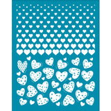 Globleland Silk Screen Printing Stencil, for Painting on Wood, DIY Decoration T-Shirt Fabric, Heart Pattern, 12.7x10cm