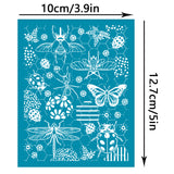 Globleland Silk Screen Printing Stencil, for Painting on Wood, DIY Decoration T-Shirt Fabric, Insect Pattern, 12.7x10cm