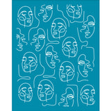 Globleland Silk Screen Printing Stencil, for Painting on Wood, DIY Decoration T-Shirt Fabric, Face Pattern, 12.7x10cm