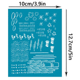 Globleland Silk Screen Printing Stencil, for Painting on Wood, DIY Decoration T-Shirt Fabric, Mixed Patterns, 100x127mm