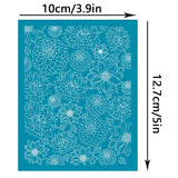 Globleland Silk Screen Printing Stencil, for Painting on Wood, DIY Decoration T-Shirt Fabric, Flower Pattern, 100x127mm