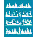 Globleland Silk Screen Printing Stencil, for Painting on Wood, DIY Decoration T-Shirt Fabric, Tree Pattern, 100x127mm
