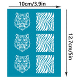 Globleland Silk Screen Printing Stencil, for Painting on Wood, DIY Decoration T-Shirt Fabric, Tiger Pattern, 100x127mm