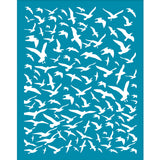 Globleland Silk Screen Printing Stencil, for Painting on Wood, DIY Decoration T-Shirt Fabric, Sea Mew Pattern, 100x127mm
