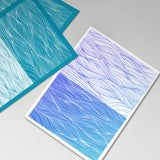 Globleland Silk Screen Printing Stencil, for Painting on Wood, DIY Decoration T-Shirt Fabric, Wave Pattern, 100x127mm