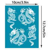 Globleland Silk Screen Printing Stencil, for Painting on Wood, DIY Decoration T-Shirt Fabric, Dragon Pattern, 100x127mm